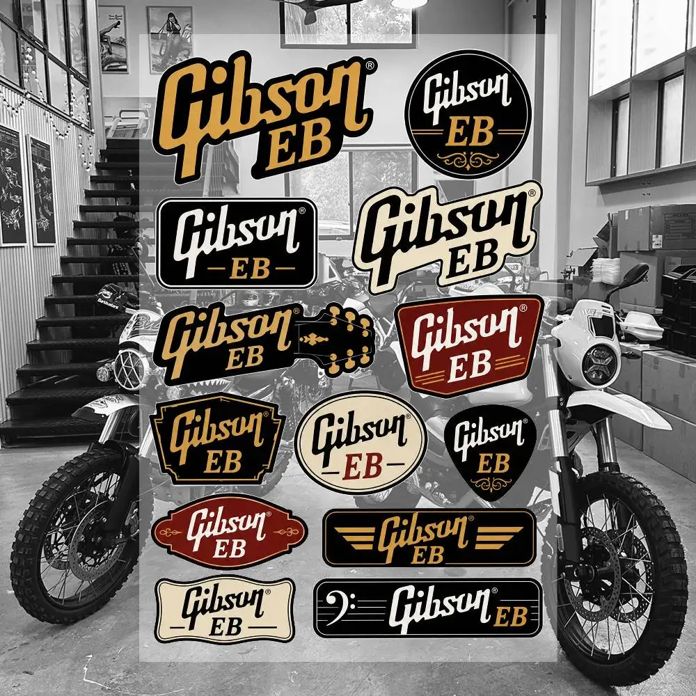 G-ibsO-n E-B Aesthetic Graffiti-Aufkleber Wasserdichte PVC-Sticker für Auto Motorrad Skateboard Helm Notizbuch