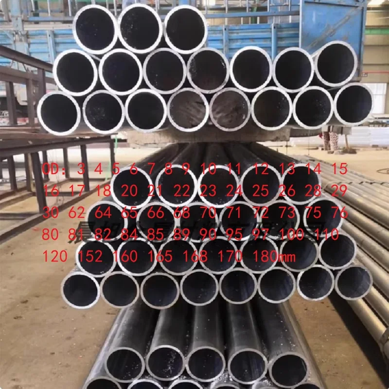 Aluminium Tube OD 3-30 62 65 68 70 75 80 82 84 85 90 95 100 120 152 160 165 168 170 180mm Round 6061 Aluminum Alloy Metal Pipe