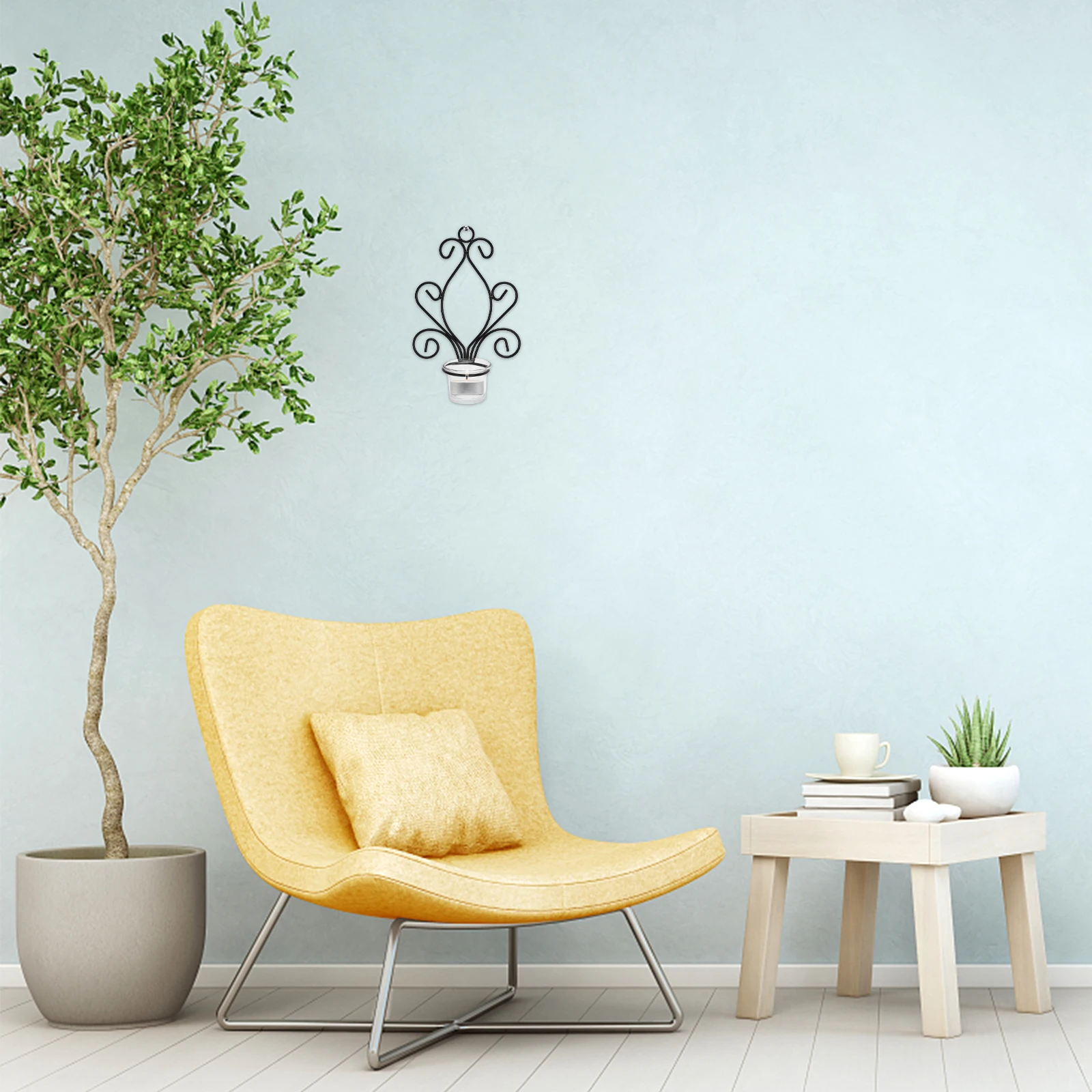 2 قطعة حامل الشمعدان الإبداعي قسط الحديد جدار معلق الرف لفندق نادي متجر نافذة عيد الميلاد الزفاف