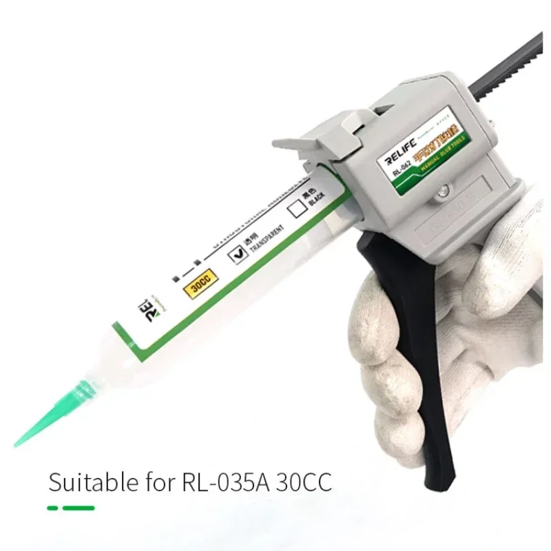 RELIFE RL-062 Bằng Tay Đẩy Súng Bắn Keo Tặng RL-035A 30CC Keo Hộp Mực Cố Định Lực Lượng Đồng Phục Thiết Kế Công Thái Học Mịn Và Nhẹ