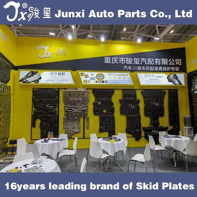 Junxi 3D steel/ aluminum alloy vehicle under protection skid plate engine cover for toyota hilux  parts accessories 2019-2022