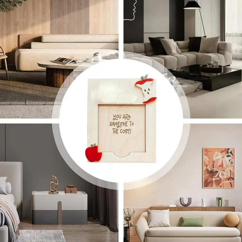 Leraar Sticky Note Pad Houder Leraar Notitie Kaarten Staan Belettering Ontwerp Inspirerende Houten Notitie Kaart Display Voor Collega