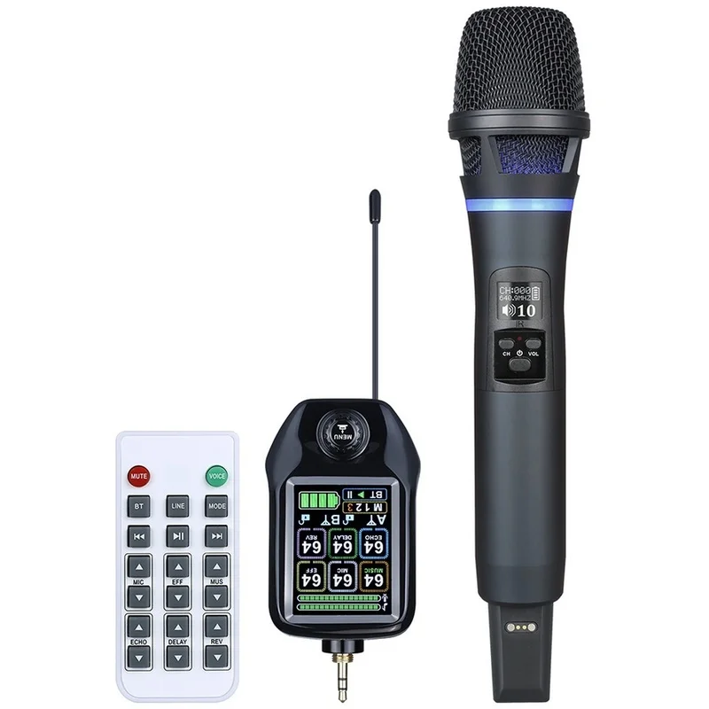 Super Sale M510 Wireless Microphone Set with Infrared Frequency-Matching, 1-to-1, 15H Battery Life, Metal Body for Live Performa