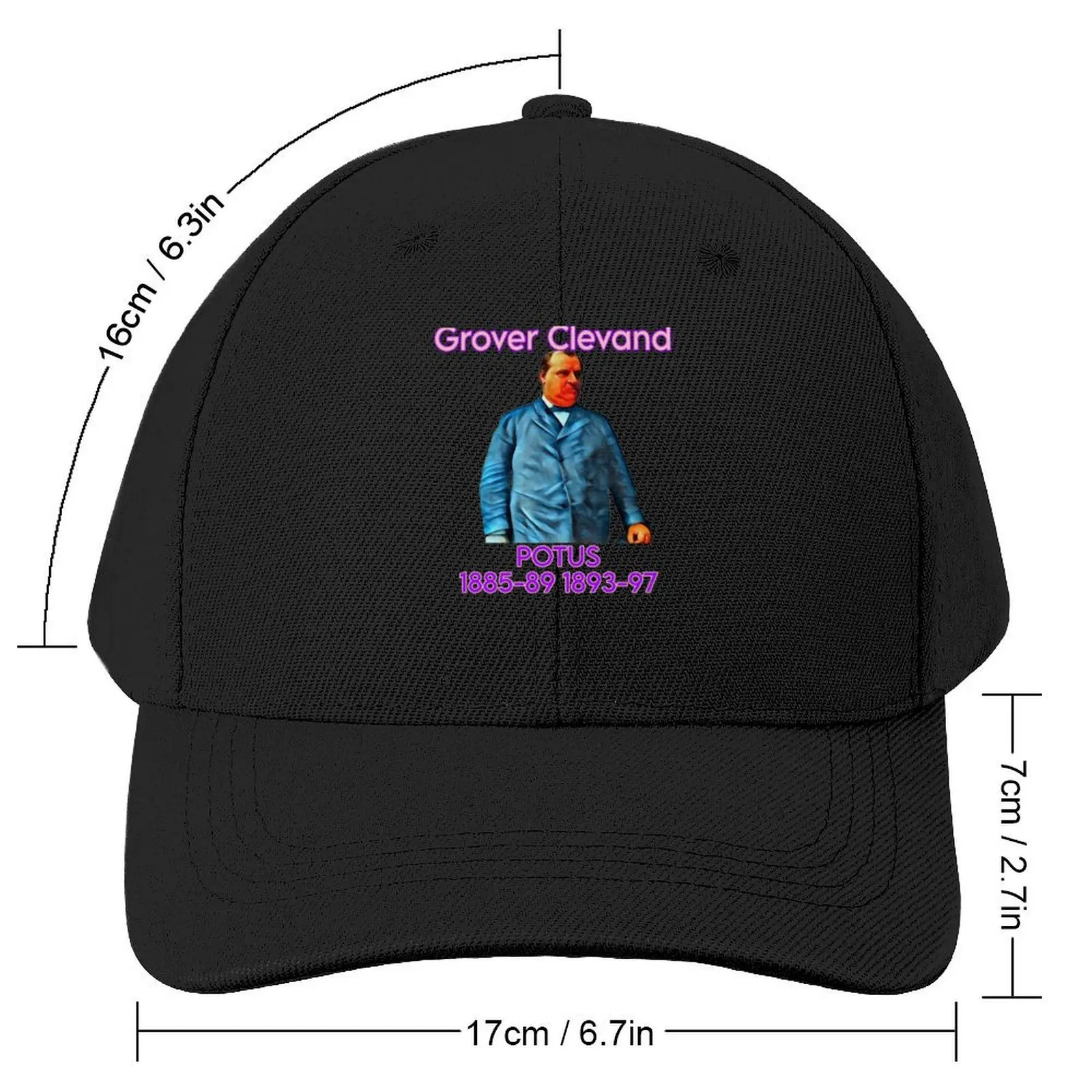 (POTUS series): Grover Cleveland Baseball Cap Horse Hat cute birthday Kids Hat Designer Man Women's