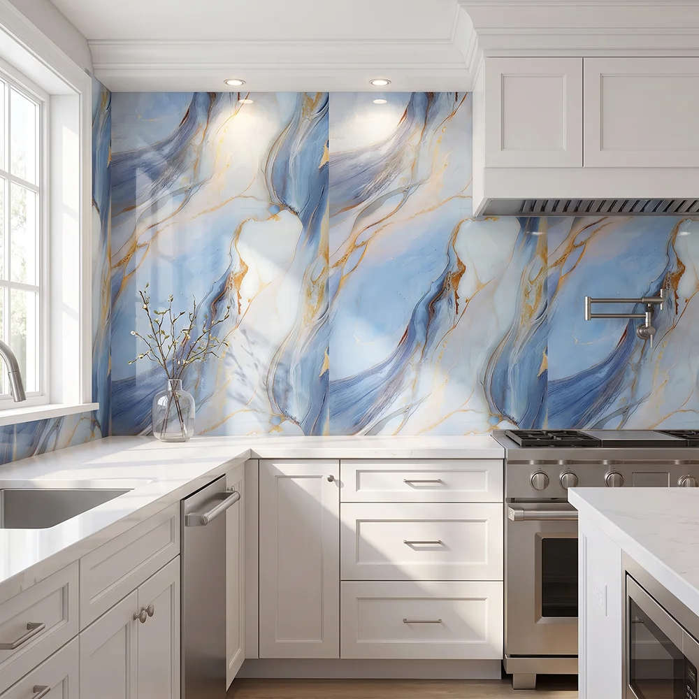 Pearl White DIY PVC Decorative Film Self-Adhesive Wall Paper for Kitchen Cabinet Furniture Renovation Waterproof Stickers