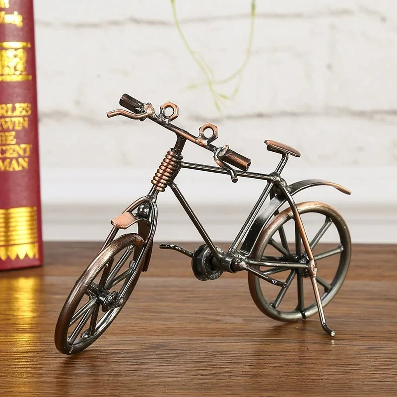 

Miniature Iron Art Bicycle Model Creative Metal Handicraft Ornament Home Decor Figurine Bike Model Ideal Gift For Boys Toys Kids