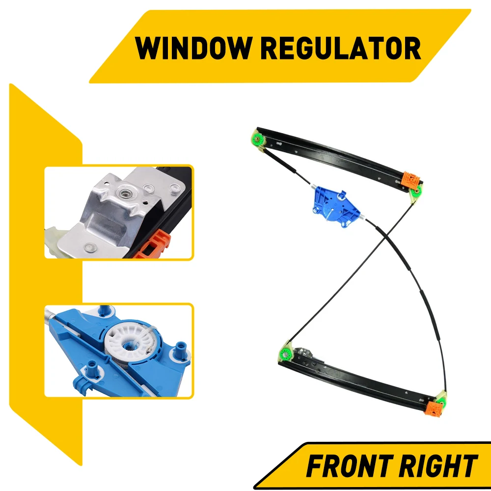 Window Regulator Rear Front Right Drivers Side for Audi A4 Saloon B6 8E2 Estate B6 8E5 Saloon B7 8EC Estate B7 8ED 8E0837462B