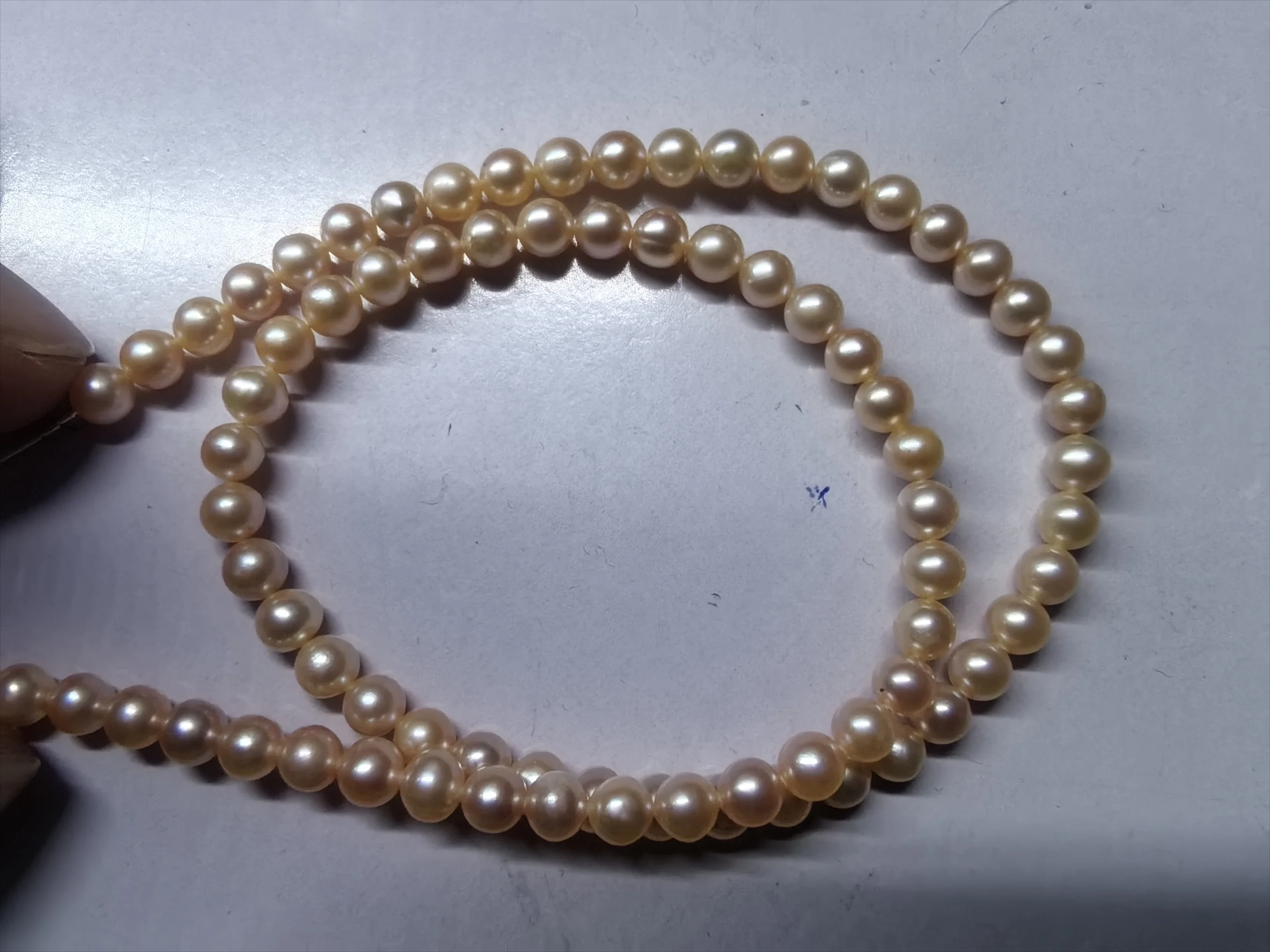

Beautiful necklace AAAA grade 4-5 mm natural South Sea pearl necklace 18 inch/925 silver