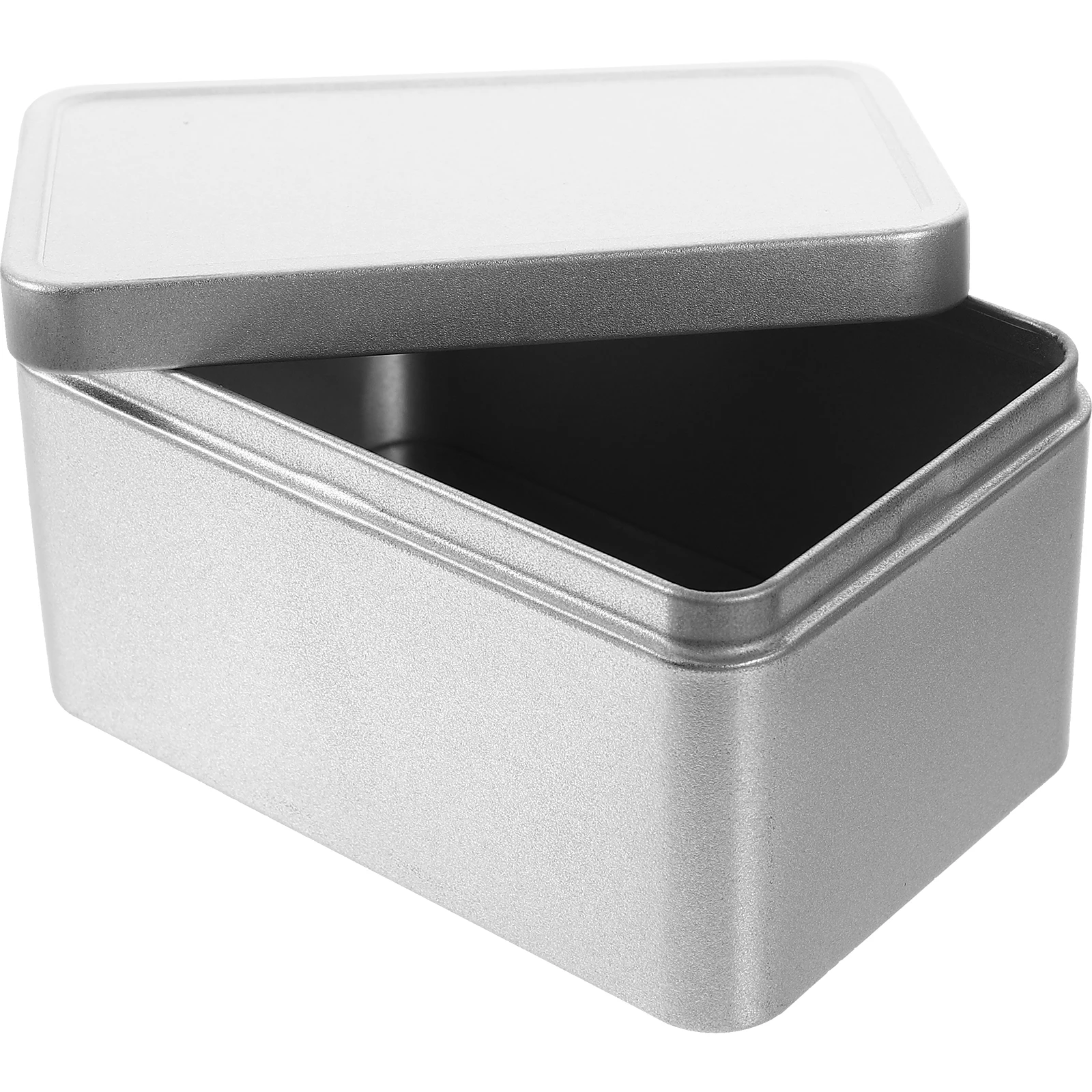 

MultiPurpose Silver Tea Tin Large Capacity Metal Storage Box For Biscuits Candies Dried Foods Tinplate Container With Lid Gift