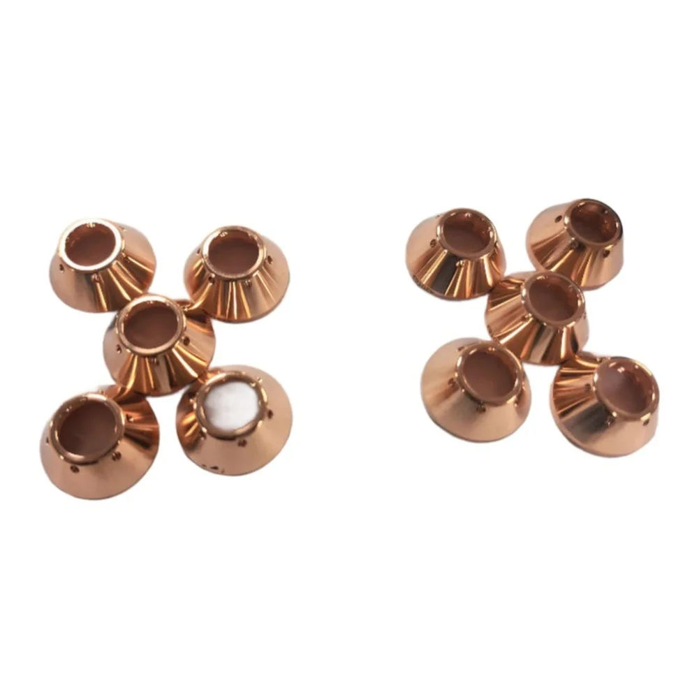 10Pcs 420152 Ionized Gas Shield Cup Nozzle Powermax125 Cutting For Torch Consumable Replacement Parts 10Pcs 420152