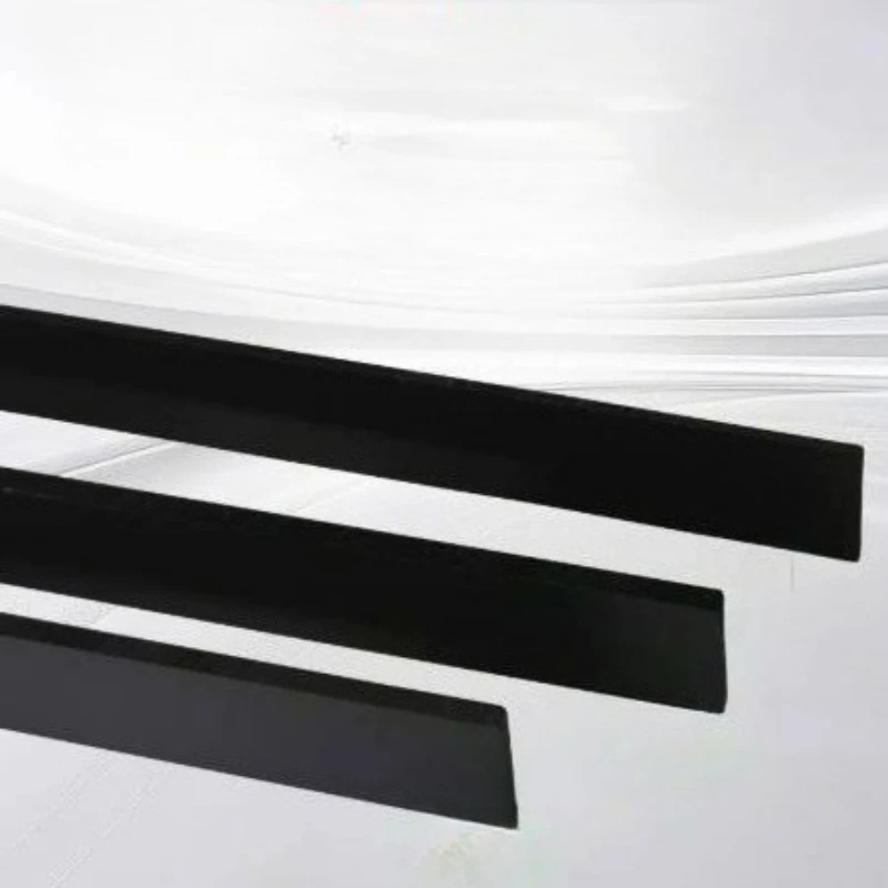 2/4pcs Thickness 2/3/4/5/6/8/10/12/15/20mm Black Wear-resistant PP Plastic Square Strip Processing Zero Cutting Length 500mm