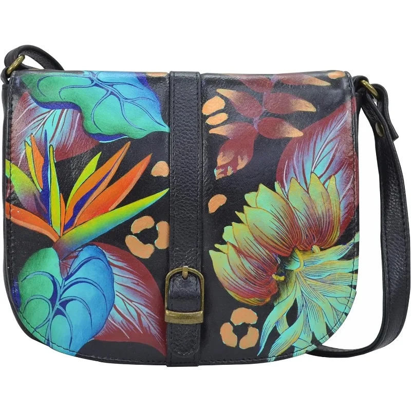 

Anna by Women's Hand Painted Genuine Leather Flap Crossbody,Handbags & Wallets,Crossbody Bags,FREE SHIPPING