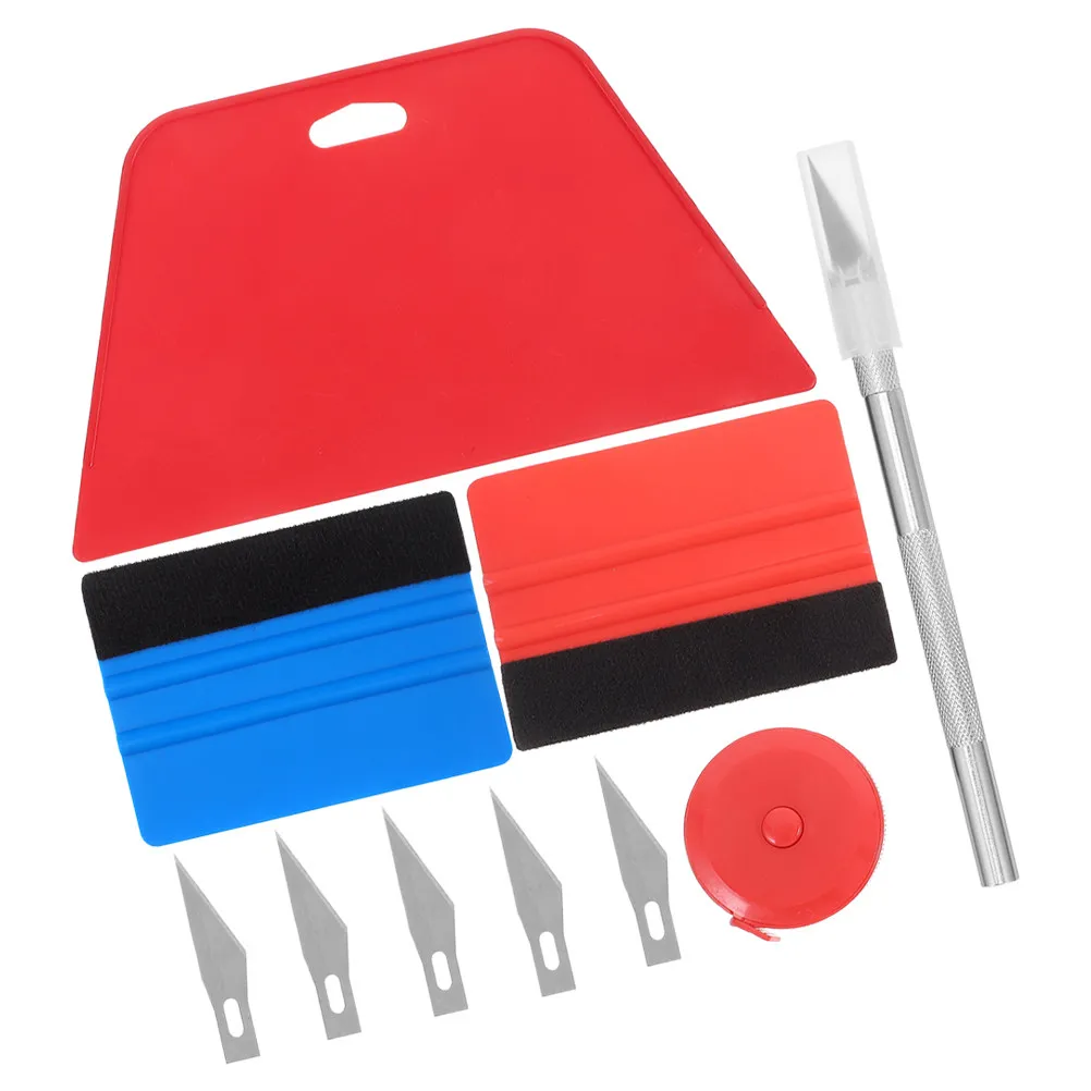 1Set Wallpaper Smoothing Tool Kit Versatile Peel Stick Wallpaper Smoother Scraper Installation Kit Car Wrap Film Tools