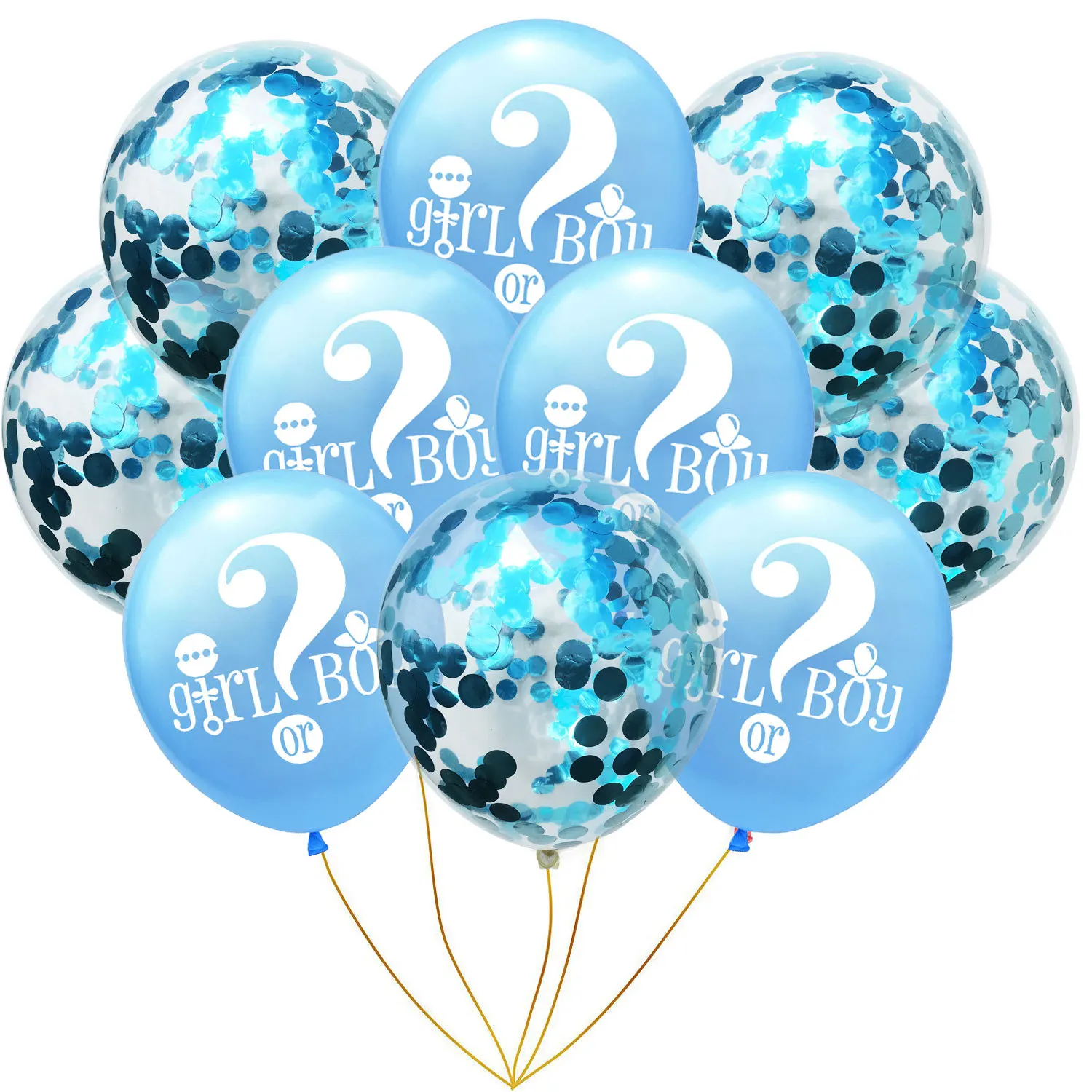 Gender reveal he or she transparent wave dot combination balloon gender reveal decoration