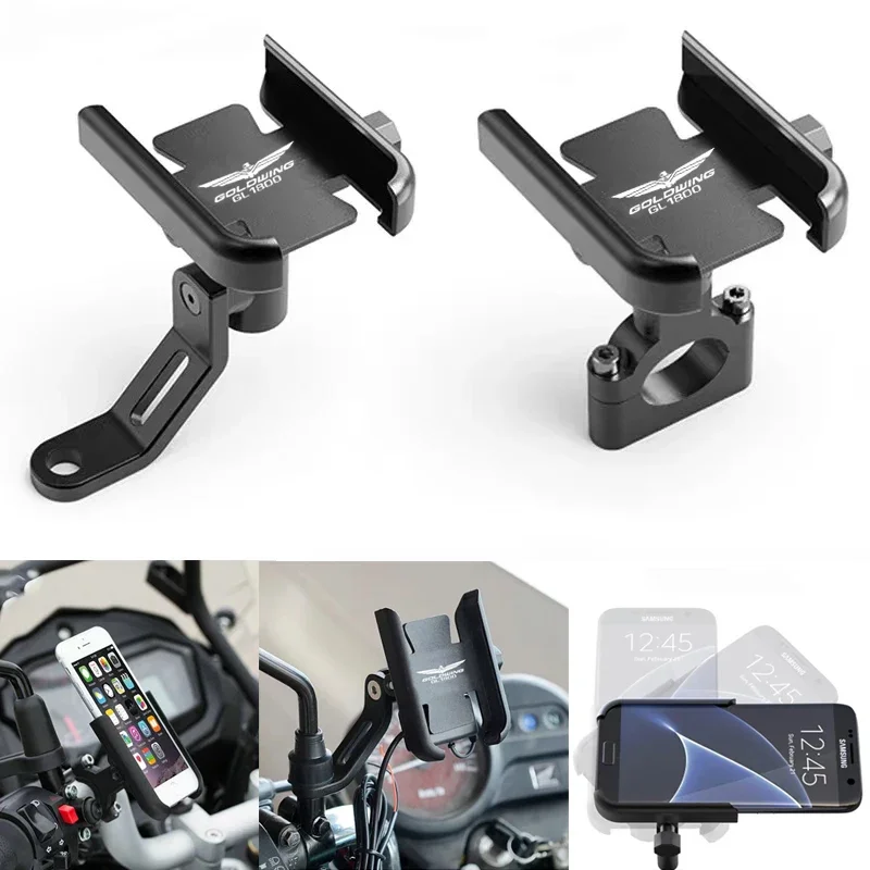 

For HONDA Gold Wing 1800 GL1800 GL 1800 2001-2023 Accessories Motorcycle Handlebar Mobile Phone Holder GPS Stand Bracket