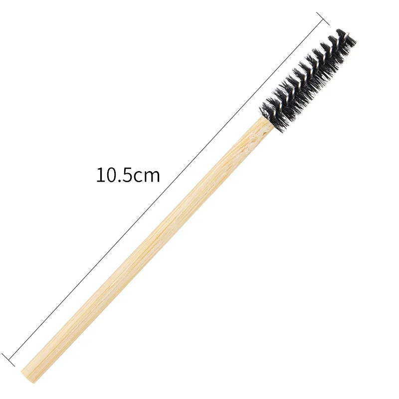 50 pçs descartável alça de bambu cílios sobrancelha maquiagem escova pincéis ferramentas 7 cores extensão dos cílios rímel ferramenta de maquiagem