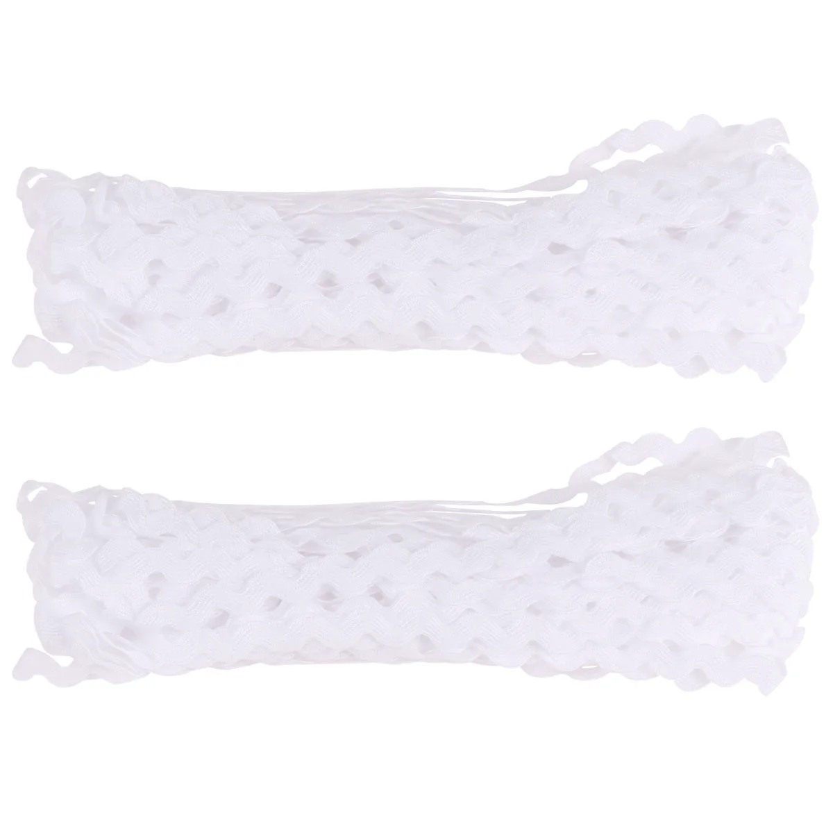 

2pcs 2Roll Webbing SShape Ribbon ColorfulLace Blouse Embellishments FabricAccessories Wavy DIY Clothing LaceRibbon Kit