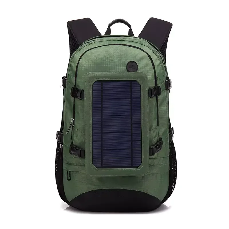 35L Solar Charging Backpack Oxford Fabric Polyester Lined Unisex Mountaineering Bag Custom Design for Outdoor Hiking Travel