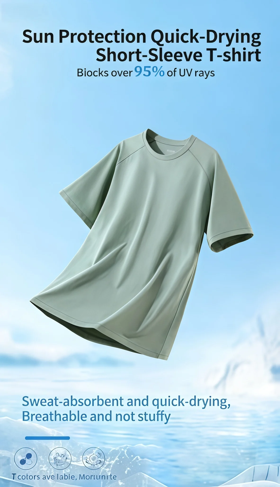 Sommermode-Marken-T-Shirt mit Rundhalsausschnitt und kurzen Ärmeln für Herren, bequemes und atmungsaktives, vielseitiges Alltags- und Sport-Oberteil – Detail 6