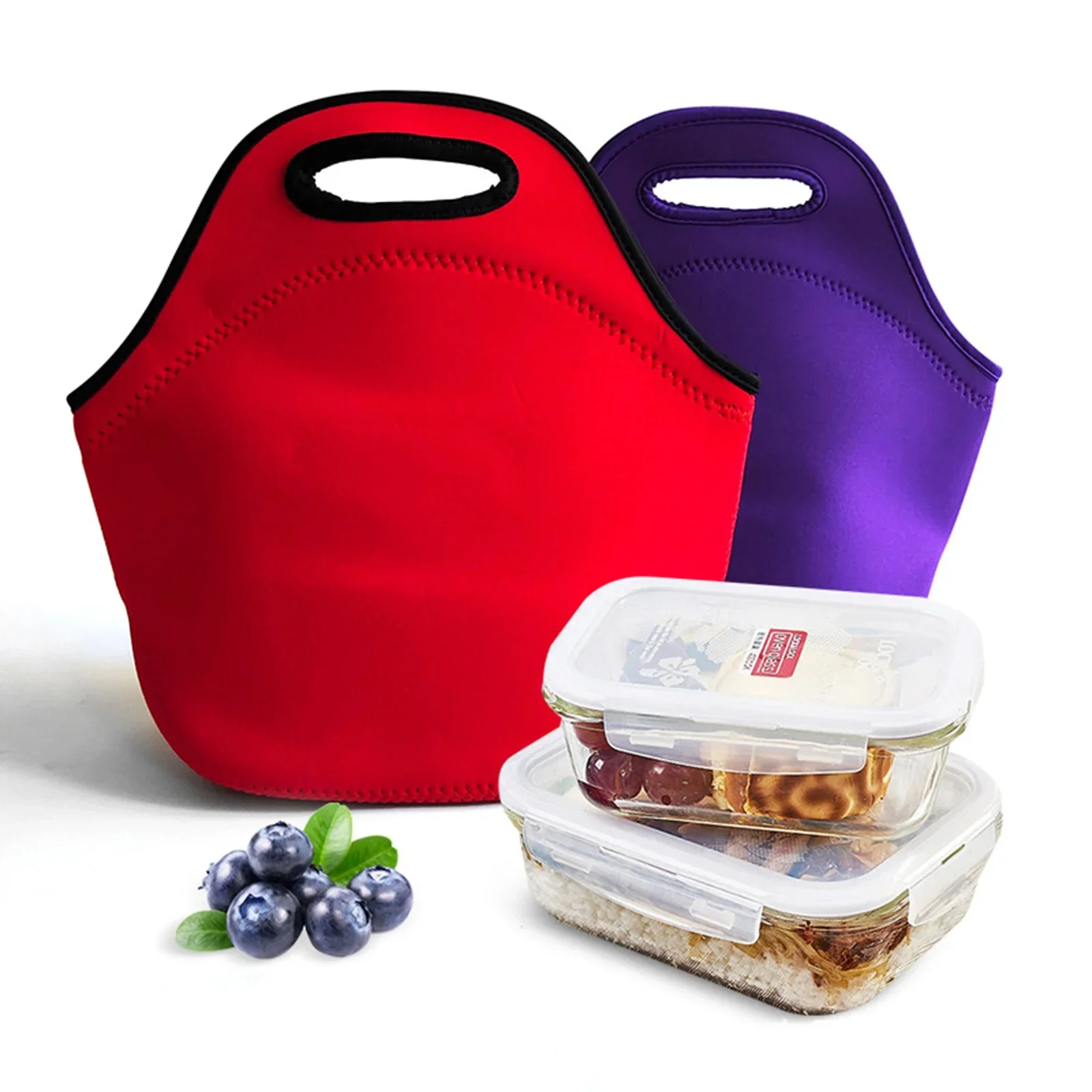 

Lunch Bags Solid Color Large Capacity Thermal Bag Storage Bag for Lunch Box Fruit
