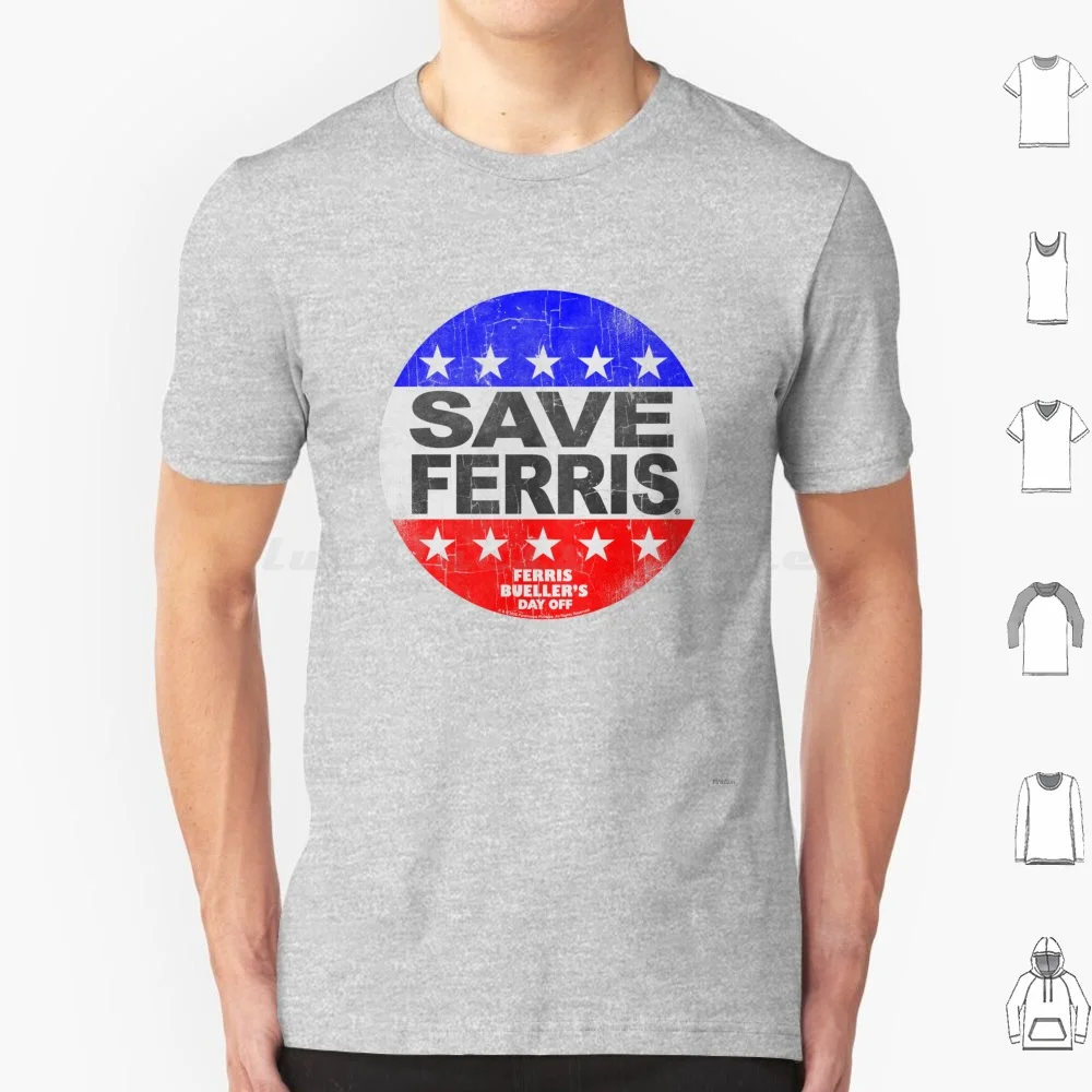 

Футболка с пуговицами и американским флагом, большой размер, 100% хлопок, Ferris Buellers Day Off Save Ferris