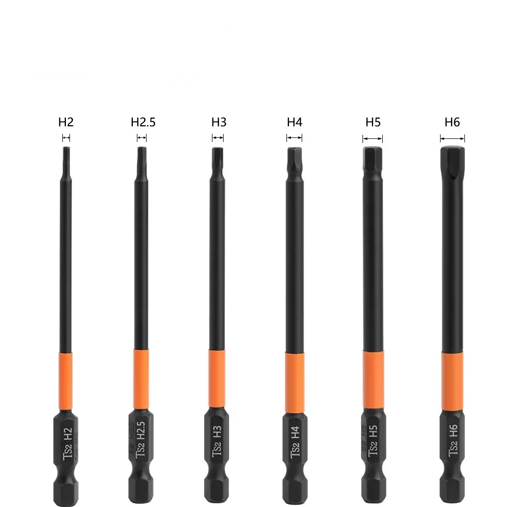 50/100mm Hex Head Allen Wrench Drill Bits 1/4\