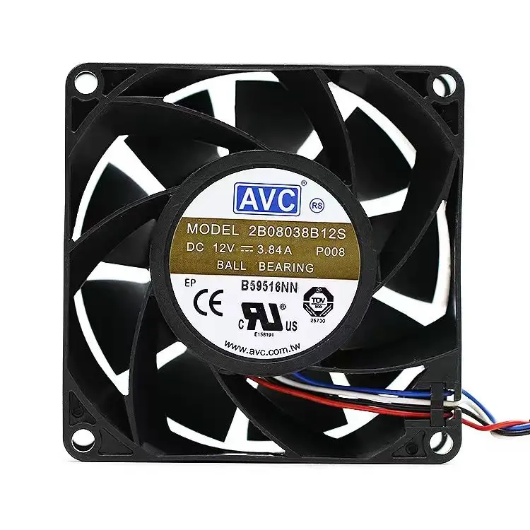 New For AVC 80*80*38 8CM 12V 3.84A 2B08038B12S high speed violent fan