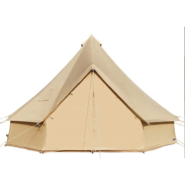 Bell Tent Cotton Canvas Tents with Zipper Detachable Groundsheet for Camping Canopy Garages Canopies Factory