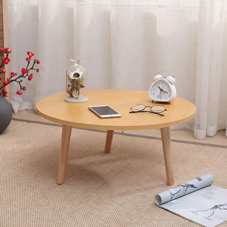 Small Table Bedroom Sitting Coffee Table Living Room Home Bay Window Simple Small Round Table Small Apartment Solid Wood