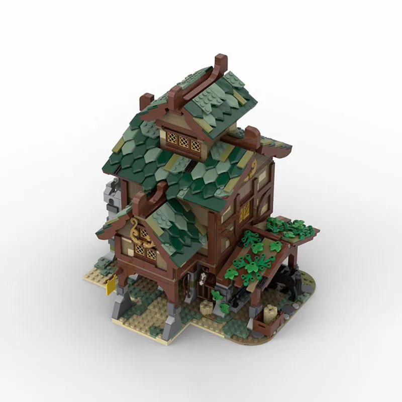1548pcs MOC MEDIEVAL STABLE Modular Buildings Model Building Blocks Architecture Creative 3D Craft Brick Collection Birthday