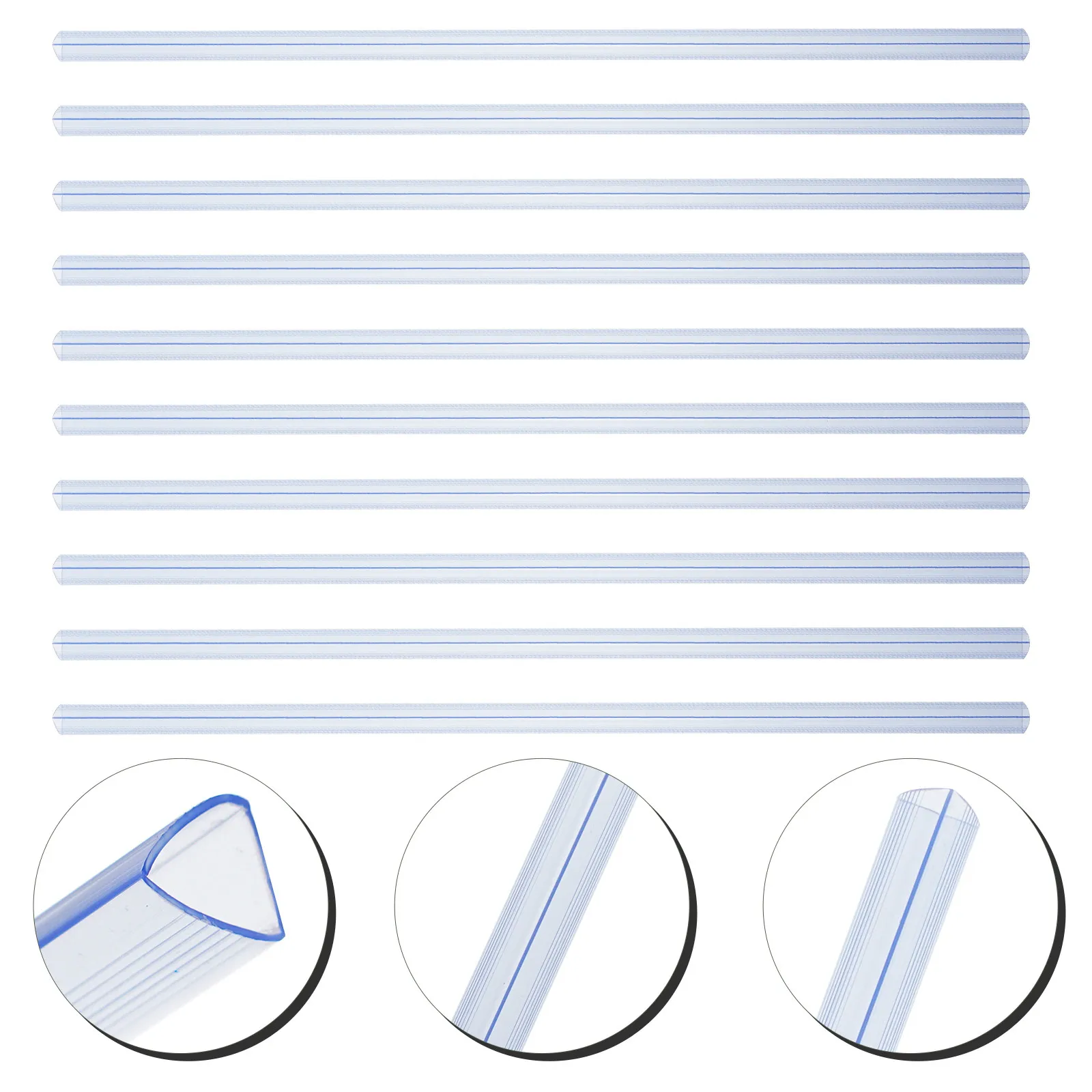 10Pcs Sturdy Slide Binders A4 Transparent Pull Rod Clips Plastic Bookbinding Clips for School Office Home Use Document