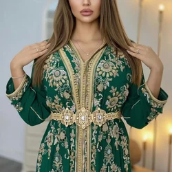 Sunspicems Chic Alloy Belt For Moroccan Bride Tassel Straps Rope Waist Chain Arabic Lady's Caftan Dress Body Chains Gold Color