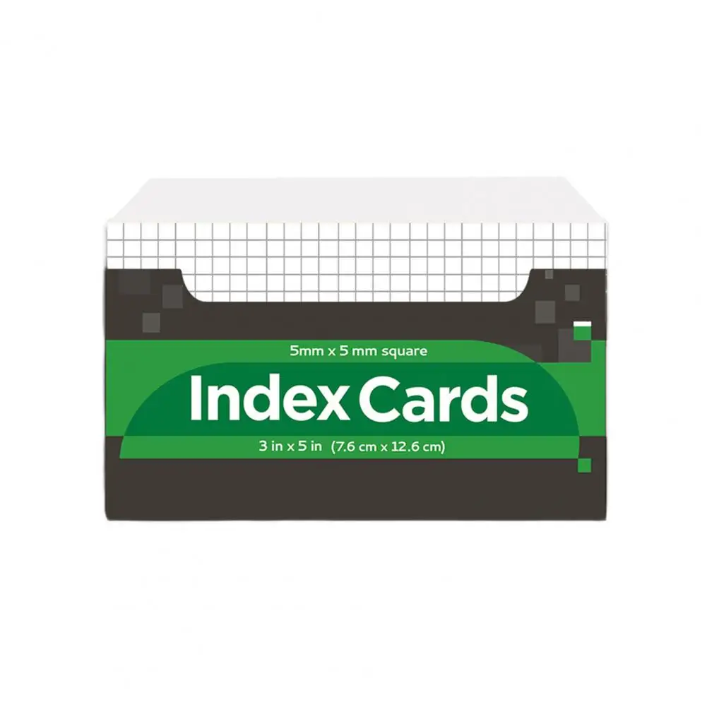 1 ชุดบัตรดัชนีสีสดใสสะดุดตากระดาษปกครองการเขียนดัชนีการ์ดการศึกษาสําหรับ Home