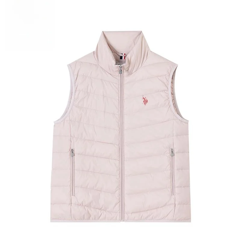 U.S.  ASSN. Women's Warmth-Preserving Svel down Vest Association  Winter Faion Commute Sle Pure Color Zippe...