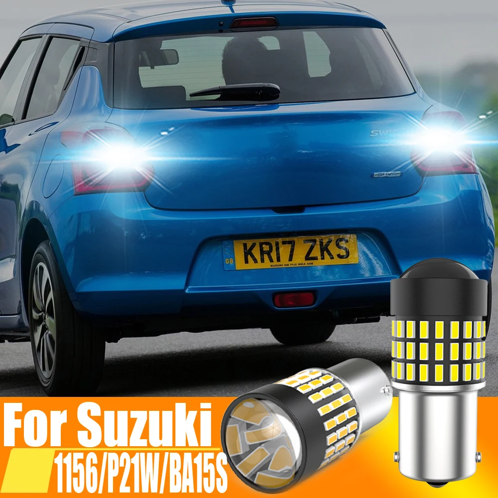 2pcs P21W LED Reverse Light Back Up Lamp 1156 7506 BA15S R5W R10W White Rear Fog Bulb 12v For Suzuki Grand Vitara Swift Samurai