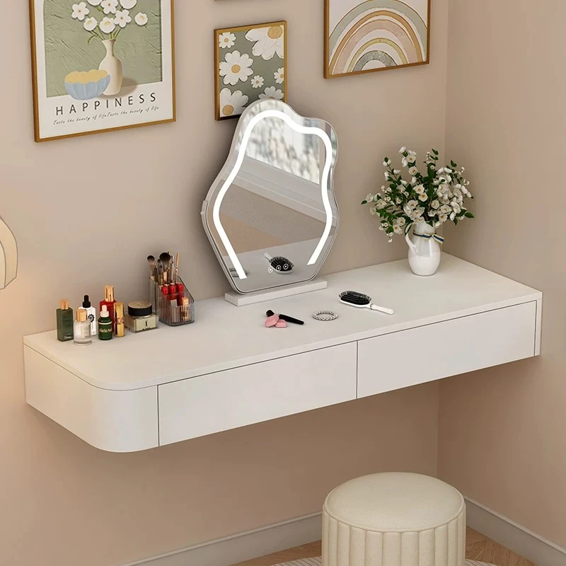 Compartment Organizer Vanity Makeup Desk Italian Weird Open Holder Dressing Table Compact Floating Coiffeuse Furniture Room