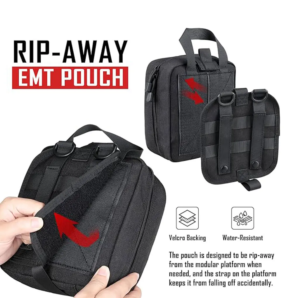 Cloth Wide Application Tactical First Aid Kits Medical Bag Lightweight And Portable Foldable