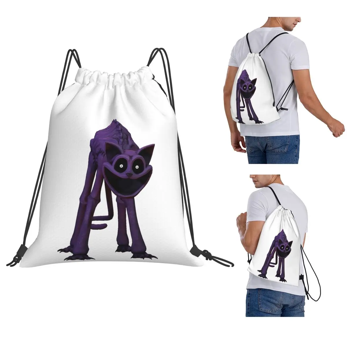 Mochilas CATNAP Monster, bolsas multifuncionales con cordón, bolsa deportiva, bolsas para libros para hombres, mujeres y estudiantes