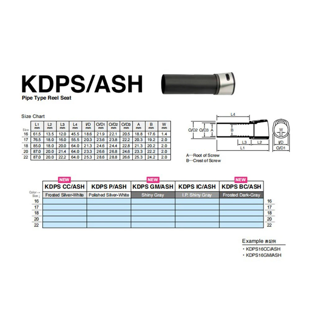 FUJI-Quick-Lock Reel Seat, Seat Locking Nut Reel Holder Building Component Fishing Rod Repair DIY Accessory KDPS ASH Original