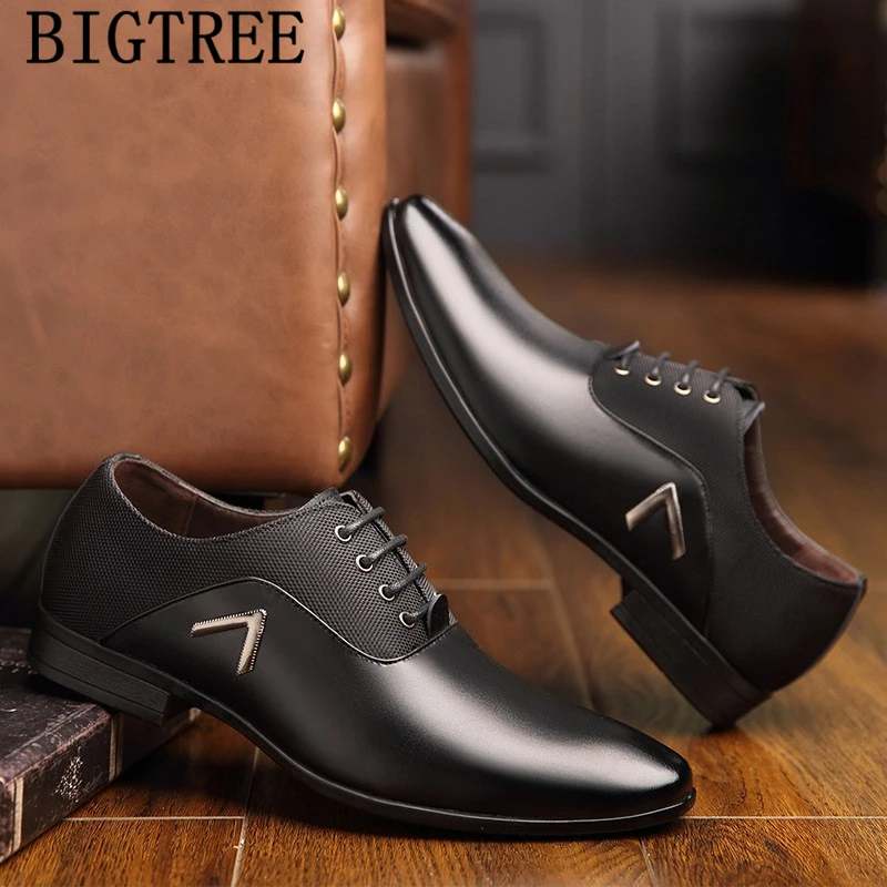 Italian Formal Shoes Mens Dress Shoes Leather Wedding Dress Man Oxford Shoes For Men Office Scarpe Uomo Eleganti Laarzen Dames image 5