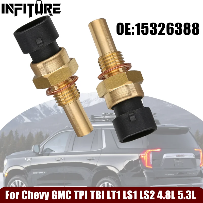 

2pcs New Coolant Temperature Sensor Water Coolant Temperature Sensor for Chevy GMC TPI TBI LT1 LS1 LS2 4.8L 5.3L 15326388
