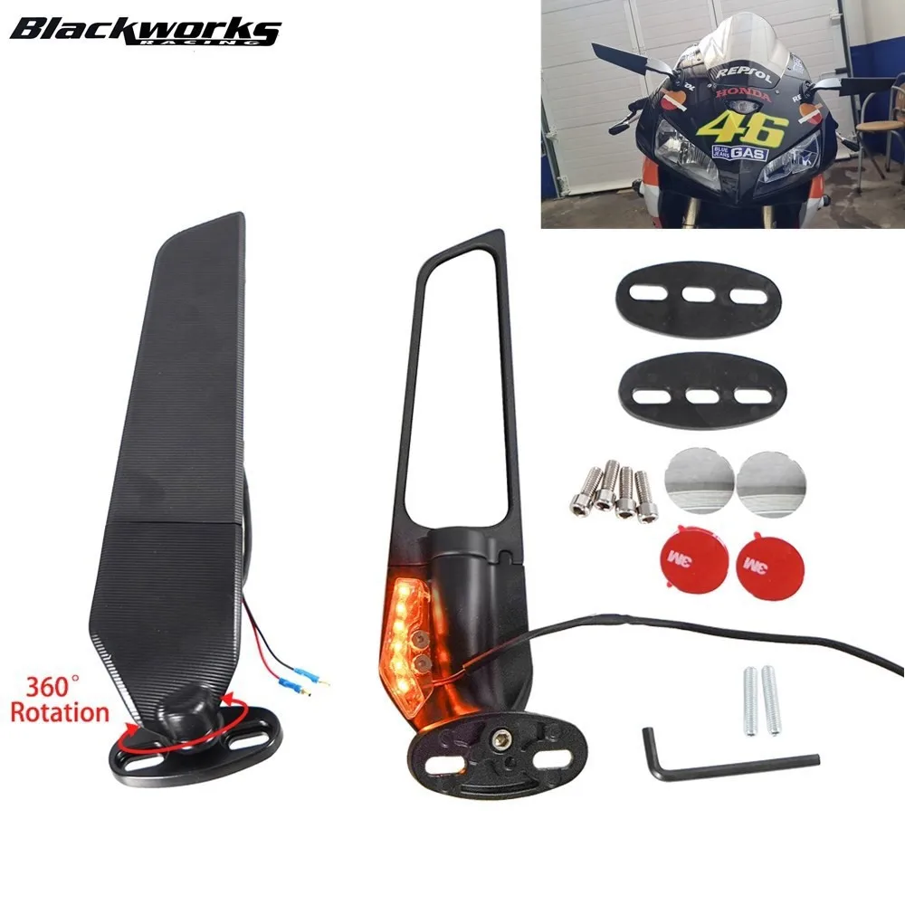 Ein satz motorrad rückspiegel modifizierter wind flügel verstellbarer drehs piegel für honda cbr 250r 300r 500r 650r 600r cbr1000rr