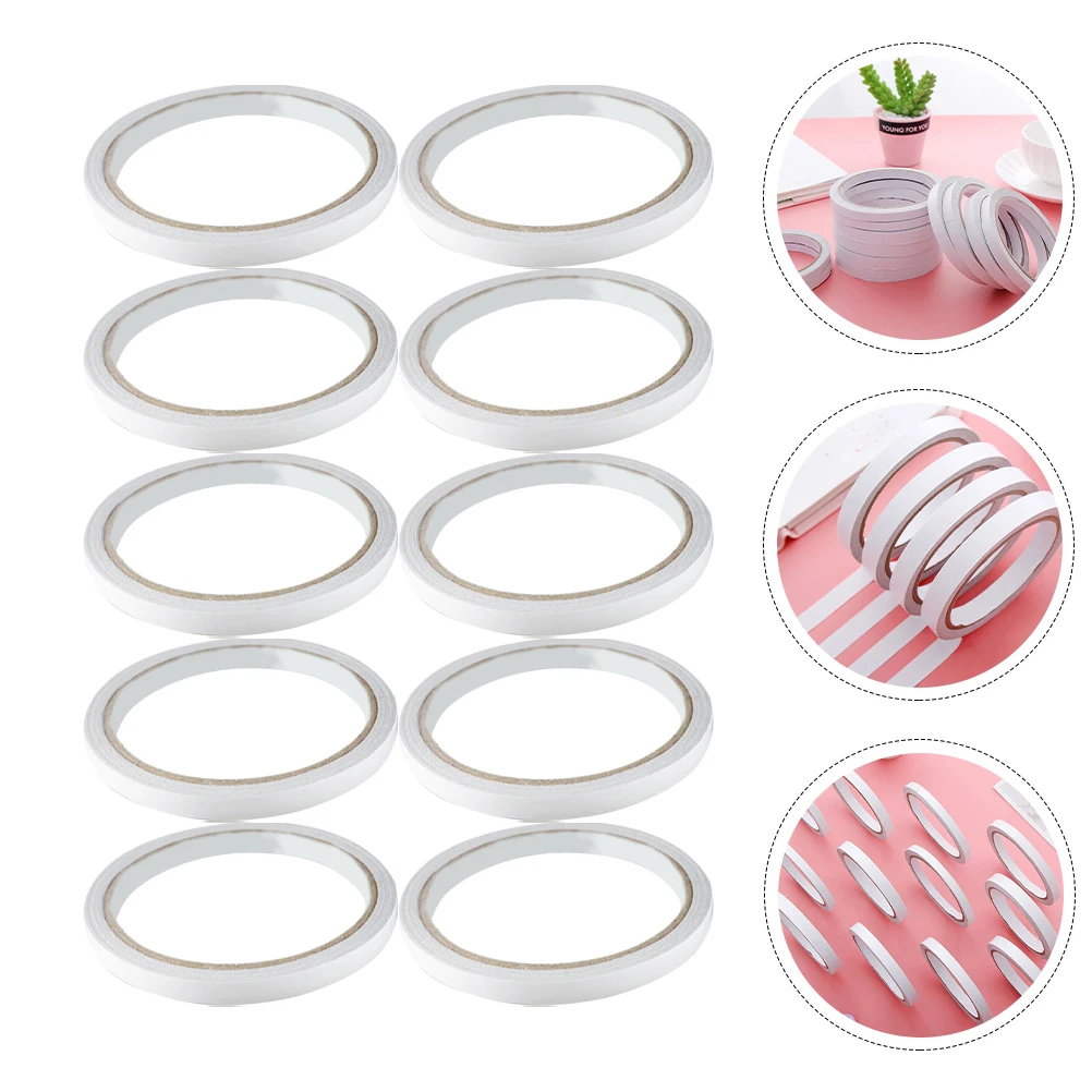 10 قطعة شريط مزدوج الجوانب يذوب بالحرارة لاصق قوي للحرف اليدوية لتقوم بها بنفسك مكتب القرطاسية توريد شريط لاصق ذاتي نسيج الخشب المعدني #3