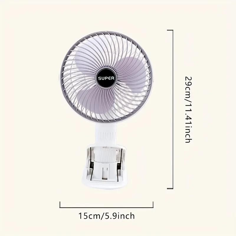 New Bedroom Fan Hanging/Clip/Desktop/Handheld Four Use Modes, Usb Charging Silent, Three-speed Wind Adjustment Cool Portable Fan