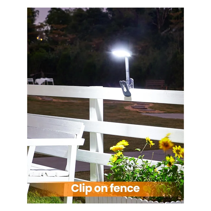 

SHGO-2Pcs Solar Fence Lights Solar Fence Lights For Chain Link Fence,Deck, Gutter,Camping 92 Leds 600LM Solar Fence Lights