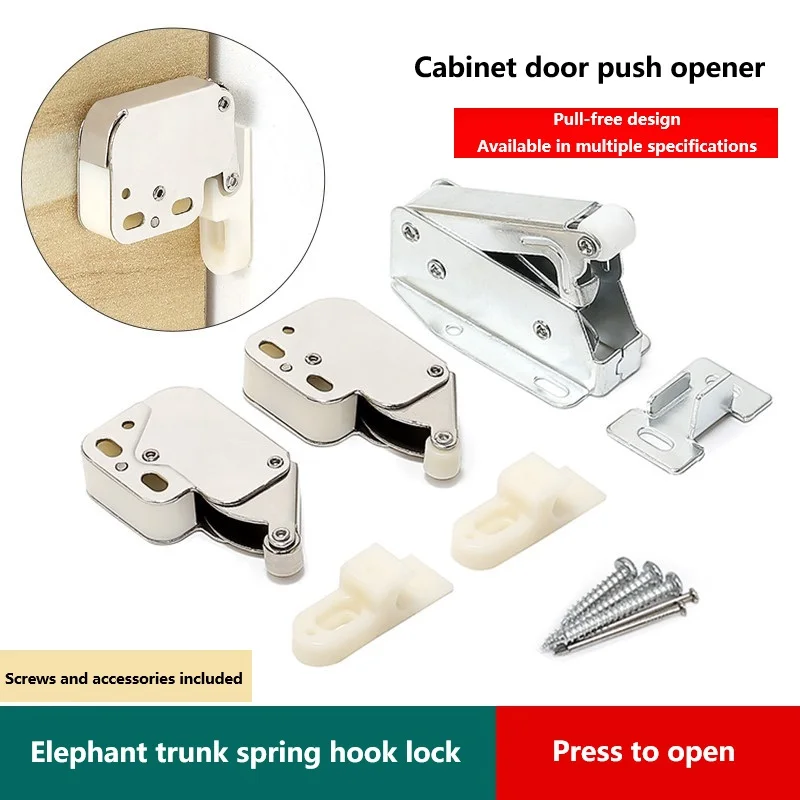 Nose Lock Cabinet Door Rebound Device  Press Type Handle Free Self Rebounding Device  Wardrobe Cabinet Door Lock Buckle