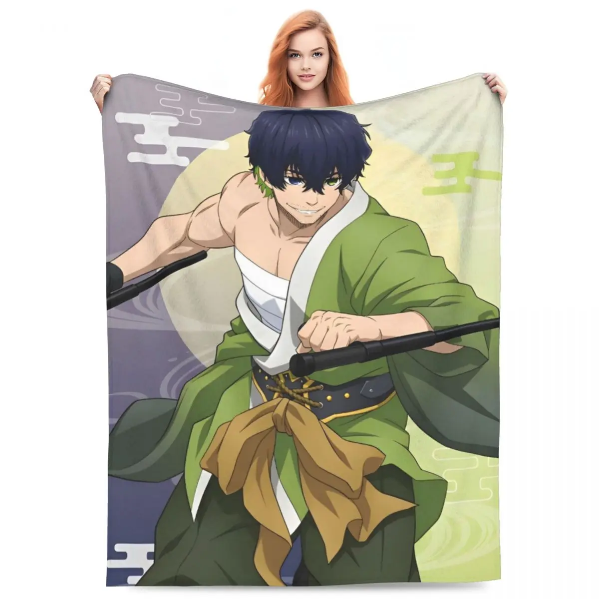 Oliver Aiku Blankets Manga Anime Blue Lock Flannel Awesome Warm Throw Blankets for Bedding Lounge Decoration