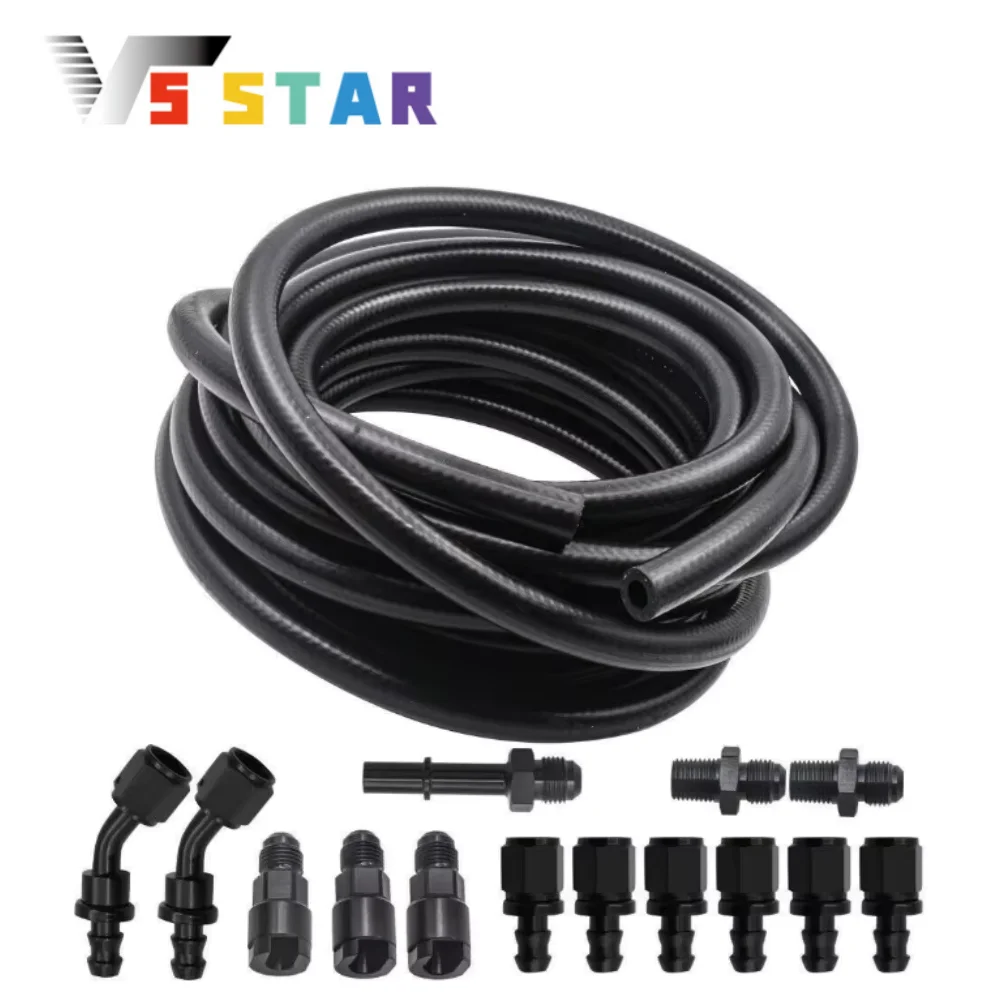 

Высококачественный алюминиевый сплав 25 футов 3/8 дюйма LS SWAP Комплект линий впрыска топлива Полный преобразователь EFI FI Фитинг FF-1041A