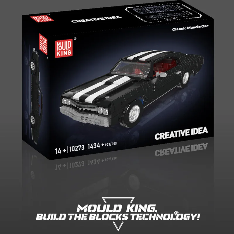 Classic American Muscle Car Model Construction 1434PCS Racing Supercar Kit Building Blocks Set Toys Adults Gifts