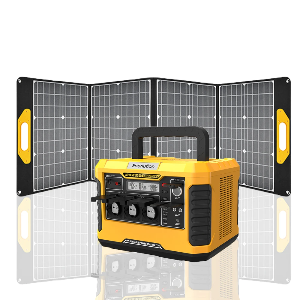 

Hot Sale 24V 1500W 1000W Solar Charger Portable Solar Battery Power Station Solar Panel Lifepo4 Pure Sine Wave MPPT Enerlution